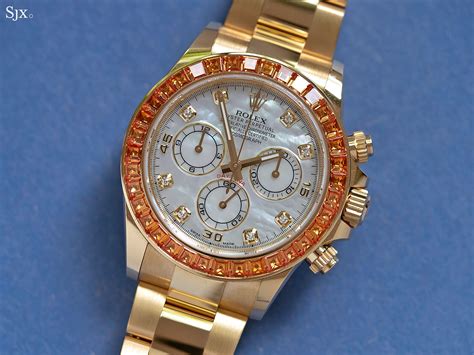 rolex orange sapphire